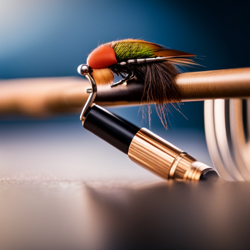 An image contrasting a traditional fly tying vise with natural materials (feathers, fur) and a modern fly tying vise with synthetic materials (plastic, rubber)
